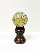 Load image into Gallery viewer, GLASS ORB-Lamp Finials in 12 Colors-Oil Rubbed Bronze Base, Dual Thread (1-Pc.)