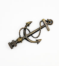 Load image into Gallery viewer, ANCHOR & ROPE Lamp Finial-Aged Brass Finish, Highly detailed metal casting