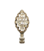Load image into Gallery viewer, ART DECO RHINESTONE Lamp Finial-Antique Silver Finish