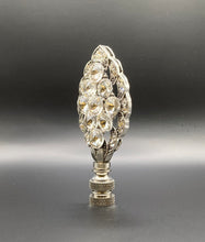 Load image into Gallery viewer, ART DECO RHINESTONE Lamp Finial-Antique Silver Finish