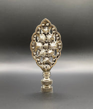 Load image into Gallery viewer, ART DECO RHINESTONE Lamp Finial-Antique Silver Finish