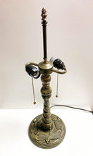 Load image into Gallery viewer, DRAGONFLY Design-Tiffany Lamp Base (Base Only) 2-Light Pull Chain-Bronze Finish