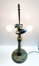 Load image into Gallery viewer, DRAGONFLY Design-Tiffany Lamp Base (Base Only) 2-Light Pull Chain-Bronze Finish