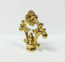 Load image into Gallery viewer, FANCY LOOP Solid Cast Brass Lamp Finial, Highly Detailed w/Dual Threads