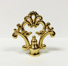 Load image into Gallery viewer, FANCY LOOP Solid Cast Brass Lamp Finial, Highly Detailed w/Dual Threads