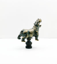 Load image into Gallery viewer, HIPPOPOTAMUS Lamp Finial-Aged Brass Finish, Highly detailed metal casting