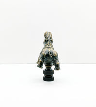 Load image into Gallery viewer, HIPPOPOTAMUS Lamp Finial-Aged Brass Finish, Highly detailed metal casting