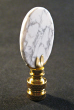 Load image into Gallery viewer, HOWLITE Stone Lamp Finial with PB, SN or AB Base (1-PC.)