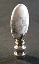 Load image into Gallery viewer, HOWLITE Stone Lamp Finial with PB, SN or AB Base (1-PC.)