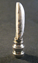 Load image into Gallery viewer, HOWLITE Stone Lamp Finial with PB, SN or AB Base (1-PC.)