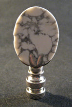Load image into Gallery viewer, HOWLITE Stone Lamp Finial with PB, SN or AB Base (1-PC.)