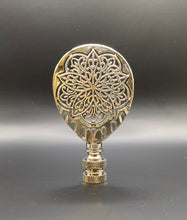 Load image into Gallery viewer, MEDALLION #13 Cast Metal Lamp Finial-Antique Silver Finish