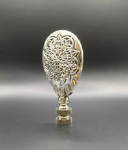 Load image into Gallery viewer, MEDALLION #13 Cast Metal Lamp Finial-Antique Silver Finish