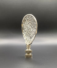 Load image into Gallery viewer, MEDALLION #13 Cast Metal Lamp Finial-Antique Silver Finish