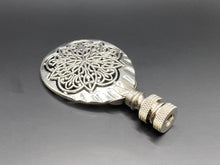 Load image into Gallery viewer, MEDALLION #13 Cast Metal Lamp Finial-Antique Silver Finish