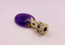 Load image into Gallery viewer, NATURAL AMETHYST Oval Stone Lamp Finial with AB,PB or SN Base (1-PC.)