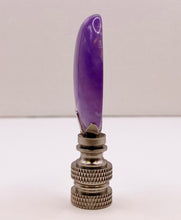 Load image into Gallery viewer, NATURAL AMETHYST Oval Stone Lamp Finial with AB,PB or SN Base (1-PC.)