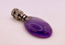 Load image into Gallery viewer, NATURAL AMETHYST Oval Stone Lamp Finial with AB,PB or SN Base (1-PC.)