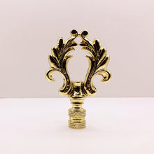 Load image into Gallery viewer, ORNAMENTAL LOOP Lamp Finial, Aged Brass or Polished Brass Finish, Highly detailed metal casting (1-Pc.)