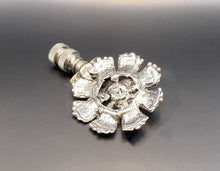 Load image into Gallery viewer, FLOWER BUD RHINESTONE Lamp Finial-Antique Silver Finish