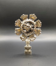 Load image into Gallery viewer, FLOWER BUD RHINESTONE Lamp Finial-Antique Silver Finish
