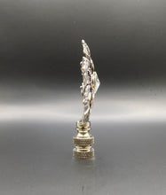 Load image into Gallery viewer, FLOWER BUD RHINESTONE Lamp Finial-Antique Silver Finish