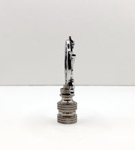 Load image into Gallery viewer, Holiday-Halloween Lamp Finial-SKELETON&PENTAGRAM-Antique Silver Finish w/SN Base