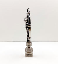 Load image into Gallery viewer, Holiday-Halloween Lamp Finial-SKULL&DAGGERS-Antique Silver Finish w/SN Base