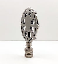 Load image into Gallery viewer, Holiday-Halloween Lamp Finial-SKULL&DAGGERS-Antique Silver Finish w/SN Base