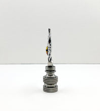 Load image into Gallery viewer, Holiday-Halloween Lamp Finial-SKULLS&SEEING EYE-Antique Silver Finish w/SN Base