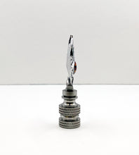 Load image into Gallery viewer, Holiday-Halloween Lamp Finial-SKULLS&SEEING EYE-Antique Silver Finish w/SN Base