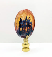 Load image into Gallery viewer, HALLOWEEN Lamp Finial-Optic Crystal-Round or Square-AvailableI In 4-Base Finishes (1-Pc.)