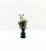 Load image into Gallery viewer, SNAIL Lamp Finial-Aged Brass Finish, Highly detailed metal casting