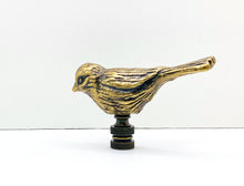 Load image into Gallery viewer, SPARROW Lamp Finial-Antique Brass or Polished Brass Finish, Highly detailed metal casting (1-Pc.)