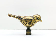 Load image into Gallery viewer, SPARROW Lamp Finial-Antique Brass or Polished Brass Finish, Highly detailed metal casting (1-Pc.)