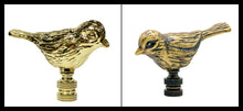Load image into Gallery viewer, SPARROW Lamp Finial-Antique Brass or Polished Brass Finish, Highly detailed metal casting (1-Pc.)