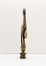 Load image into Gallery viewer, STANDING DEER Lamp Finial-Aged Brass Finish, Highly detailed metal casting