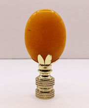 Load image into Gallery viewer, TOPAZ JADE Oval Stone Lamp Finial with AB,PB or SN Base (1-PC.)