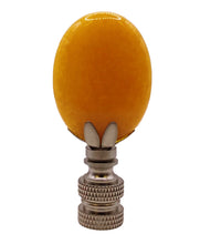 Load image into Gallery viewer, TOPAZ JADE Oval Stone Lamp Finial with AB,PB or SN Base (1-PC.)