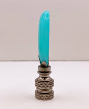Load image into Gallery viewer, TURQUOISE JADE Oval Stone Lamp Finial with AB,PB or SN Base (1-PC.)