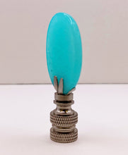 Load image into Gallery viewer, TURQUOISE JADE Oval Stone Lamp Finial with AB,PB or SN Base (1-PC.)