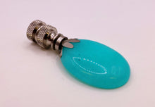 Load image into Gallery viewer, TURQUOISE JADE Oval Stone Lamp Finial with AB,PB or SN Base (1-PC.)
