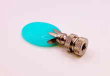 Load image into Gallery viewer, TURQUOISE JADE Oval Stone Lamp Finial with AB,PB or SN Base (1-PC.)