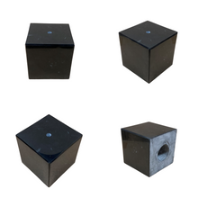 Load image into Gallery viewer, MARBLE LAMP/SCULPTURE BASE-Cube or Cylinder, 4" or 5", Black or White (1 Pc.)