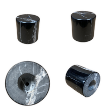Load image into Gallery viewer, MARBLE LAMP/SCULPTURE BASE-Cube or Cylinder, 4" or 5", Black or White (1 Pc.)