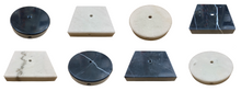 Load image into Gallery viewer, MARBLE LAMP BASES-Round or Square, 5" or 6", Black or White (1 Pc.)