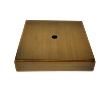 Load image into Gallery viewer, METAL LAMP BASES-Round or Square, 5" and 6", Available in 4 Finishes: AB, PB, PN and MBK (1 Pc.)