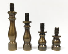 Load image into Gallery viewer, Lamp Shade/Finial RISERS Lamp Parts-Solid Brass 1/4-27 to 1/4-27-(4 Heights, 3 Finishes Available) (1 Pc.)