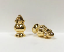 Load image into Gallery viewer, ACORN Cast Metal Lamp Finials, (1-Pair) Polished Brass Finish w/Dual Threads