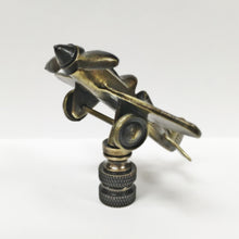Load image into Gallery viewer, AIRPLANE Lamp Finial, Aged Brass Finish, Highly detailed metal casting